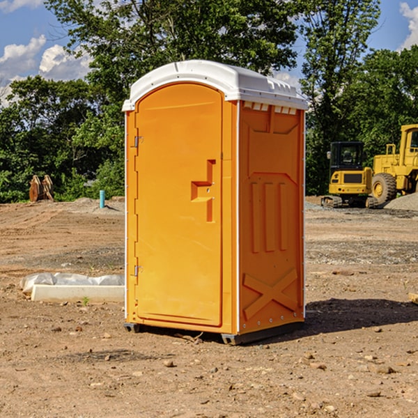 how often are the porta potties cleaned and serviced during a rental period in Cadet MO